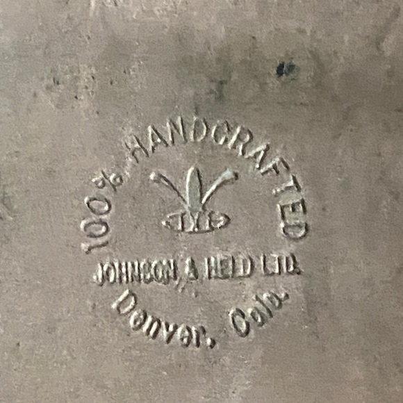 Vintage Johnson & Held End of the Trail turquoise inlay Black Leather Belt - Picture 3 of 8